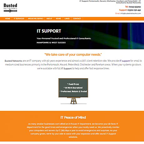 Busted Networks IT support for businesses in Havant, Portsmouth, Petersfield, Chichester and Fareham